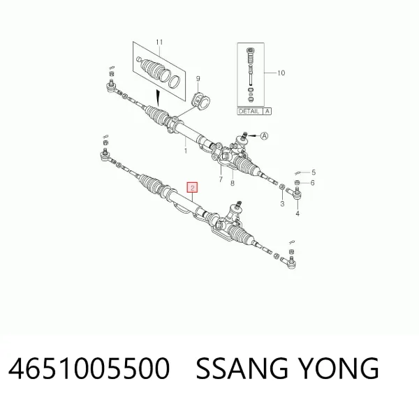 Рулевая рейка 4651005500 Ssang Yong