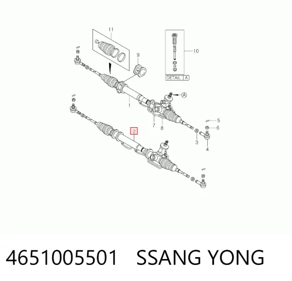 Рулевая рейка 4651005501 Ssang Yong