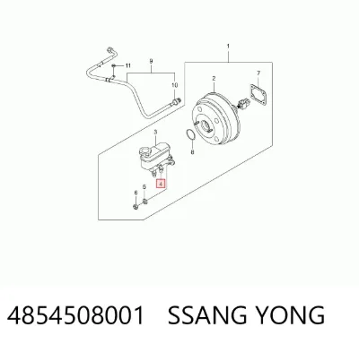 Датчик давления тормозной жидкости SSANG YONG 4854508001