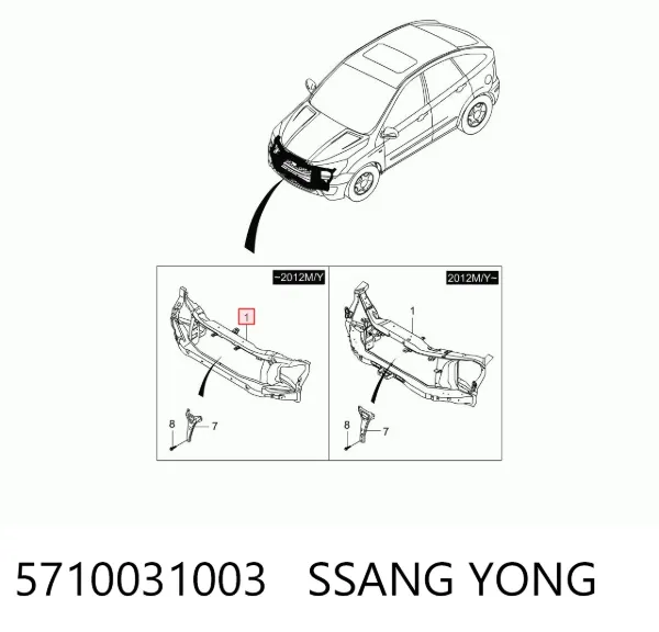 Рамка радиатора 5710031003 Ssang Yong