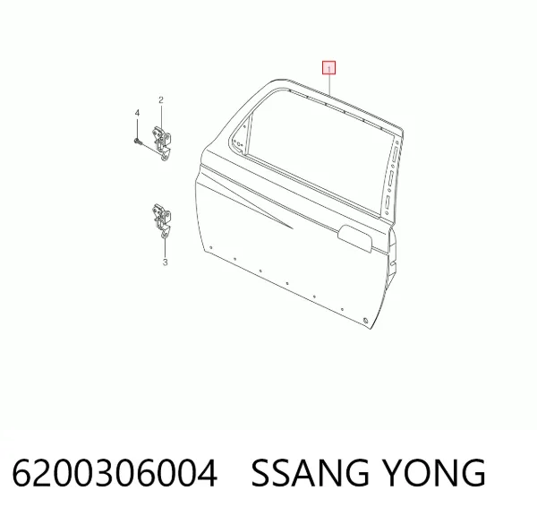 Дверь передняя левая SsangYong Korando 