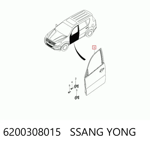 Дверь передняя левая 6200308015 Ssang Yong