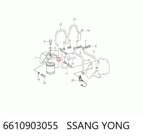 Топливный фильтр 6610903055 Ssang Yong