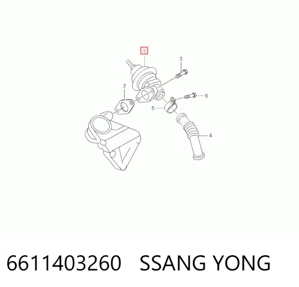 Клапан ЕГР 6611403260 Ssang Yong