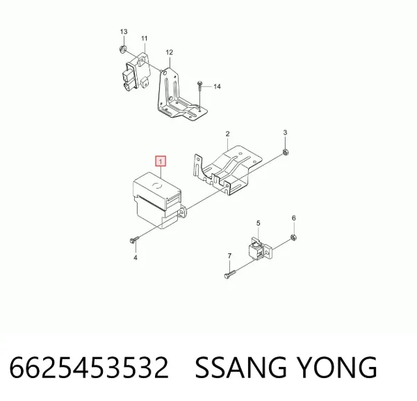 Реле свечей накала 6625453532 Ssang Yong