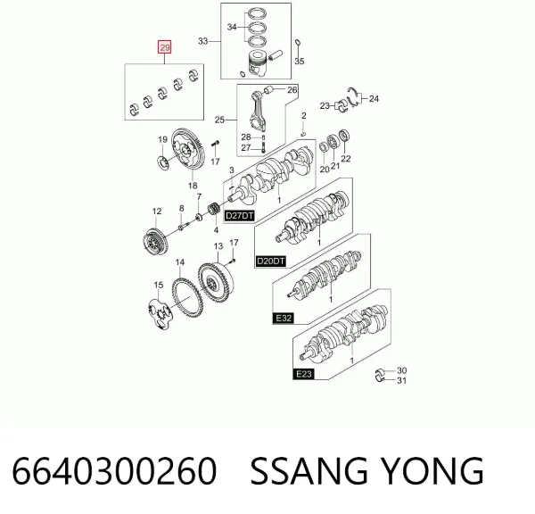  6640300260 Ssang Yong