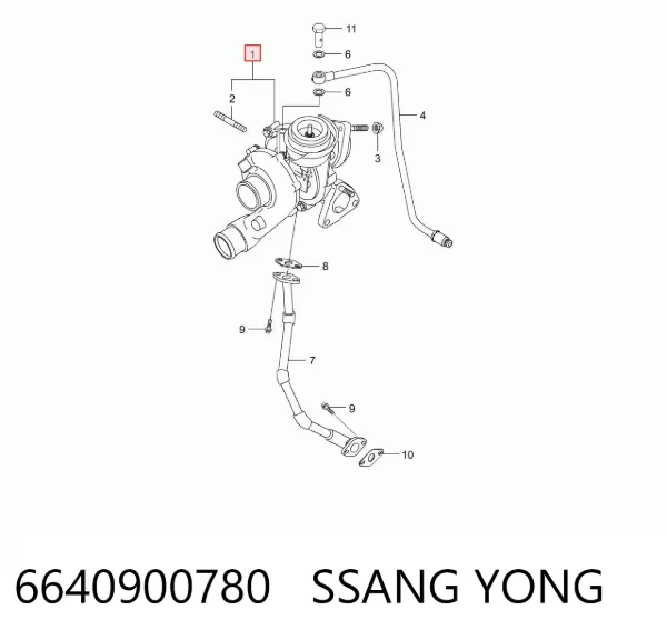 Турбина 6640900780 Ssang Yong