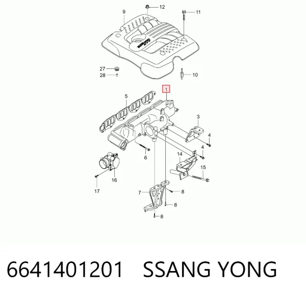 Впускной коллектор SsangYong Kyron 