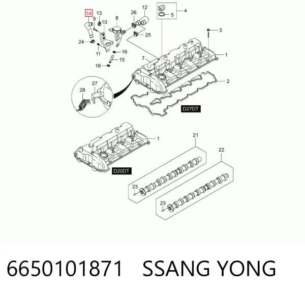  6650101871 Ssang Yong