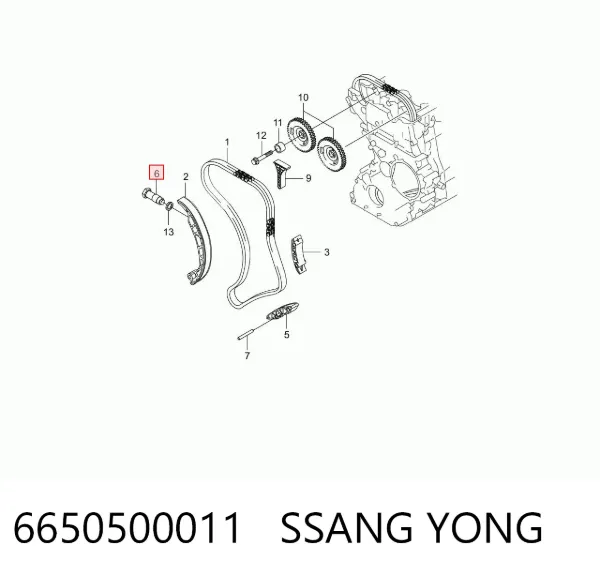 Натяжитель цепи ГРМ 6650500011 Ssang Yong