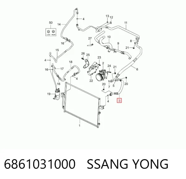  6861031000 Ssang Yong