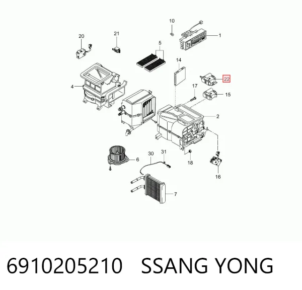  6910205210 Ssang Yong