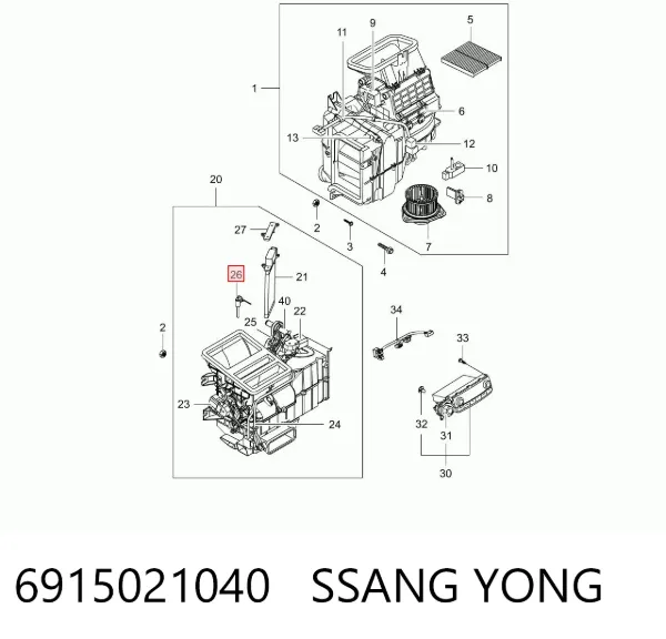  6915021040 Ssang Yong