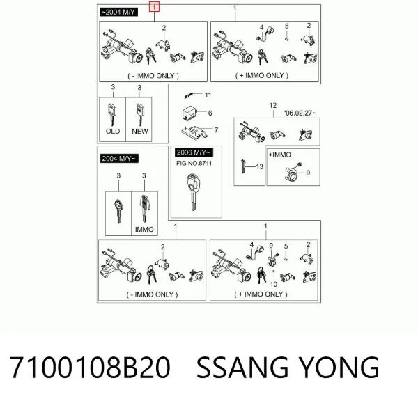  7100108B20 Ssang Yong
