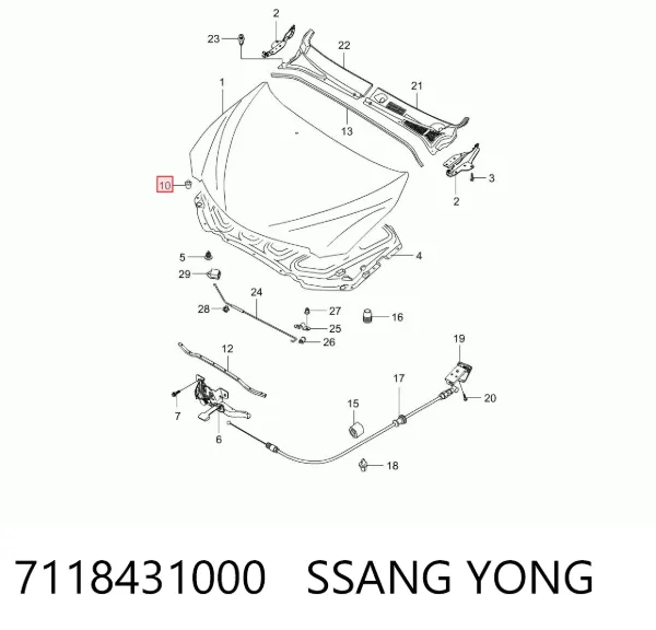  7118431000 Ssang Yong