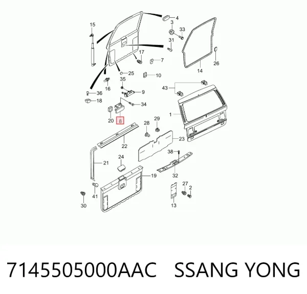 7145505000AAC Ssang Yong