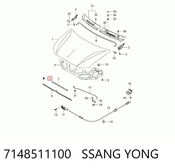  7148511100 Ssang Yong