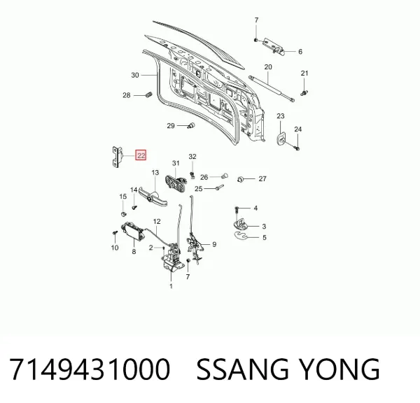  7149431000 Ssang Yong