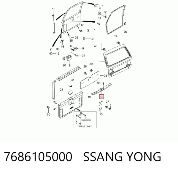  7686105000 Ssang Yong