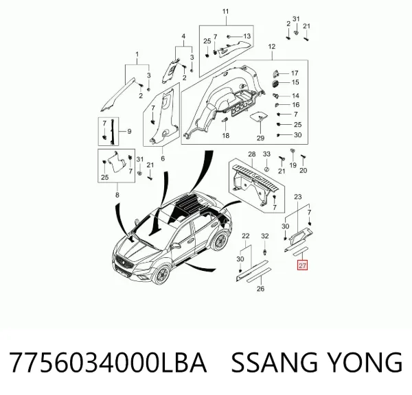  7756034000LBA Ssang Yong
