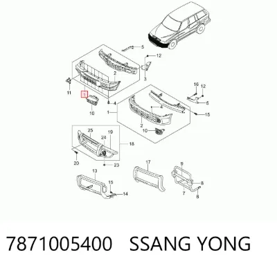 Бампер передний SSANG YONG 7871005400