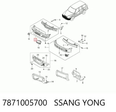 Бампер передний SSANG YONG 7871005700
