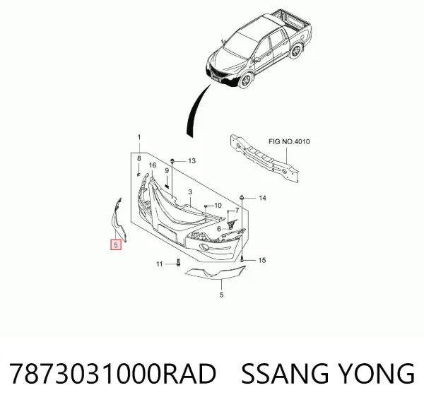  7873031000RAD Ssang Yong