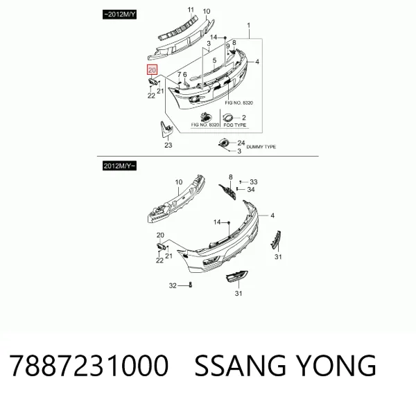  7887231000 Ssang Yong