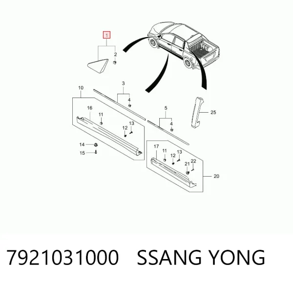  7921031000 Ssang Yong