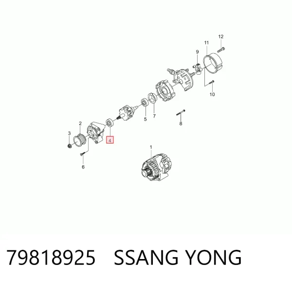 Подшипники генератора 79818925 Ssang Yong