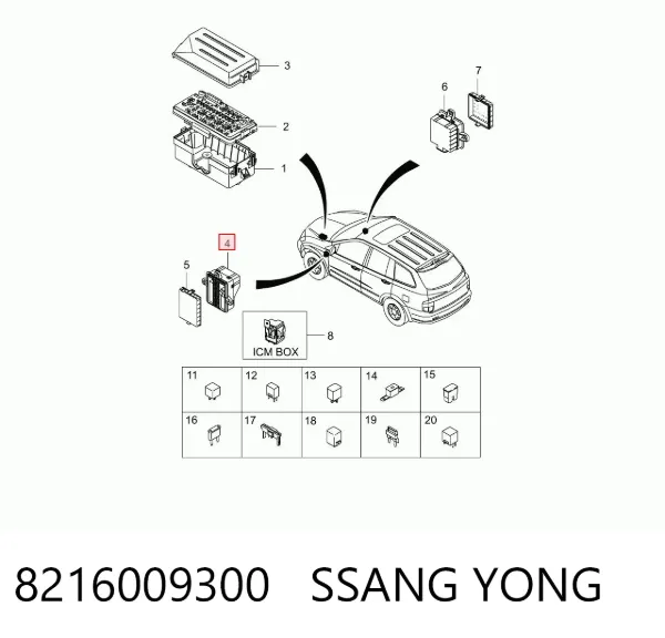  8216009300 Ssang Yong