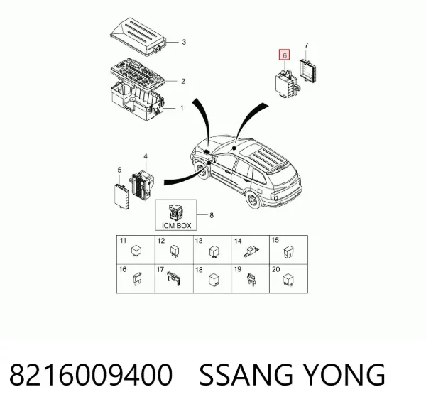  8216009400 Ssang Yong