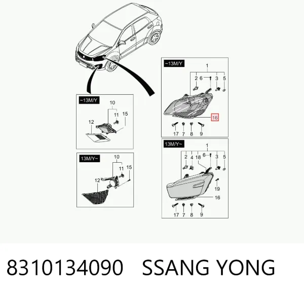  8310134090 Ssang Yong