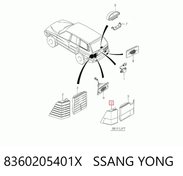  8360205401X Ssang Yong