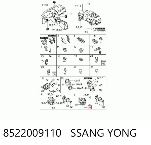  8522009110 Ssang Yong