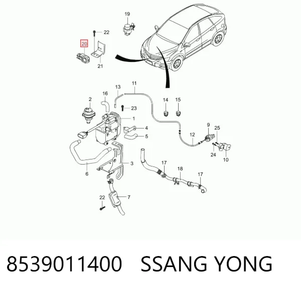 Датчик температуры наружного воздуха 8539011400 Ssang Yong