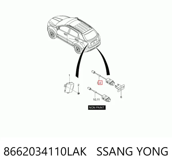  8662034110LAK Ssang Yong
