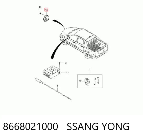  8668021000 Ssang Yong
