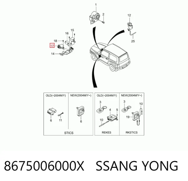  8675006000X Ssang Yong