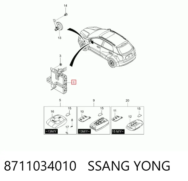  8711034010 Ssang Yong