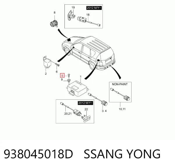  938045018D Ssang Yong