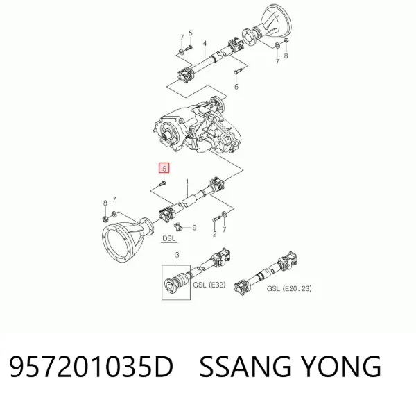  957201035D Ssang Yong