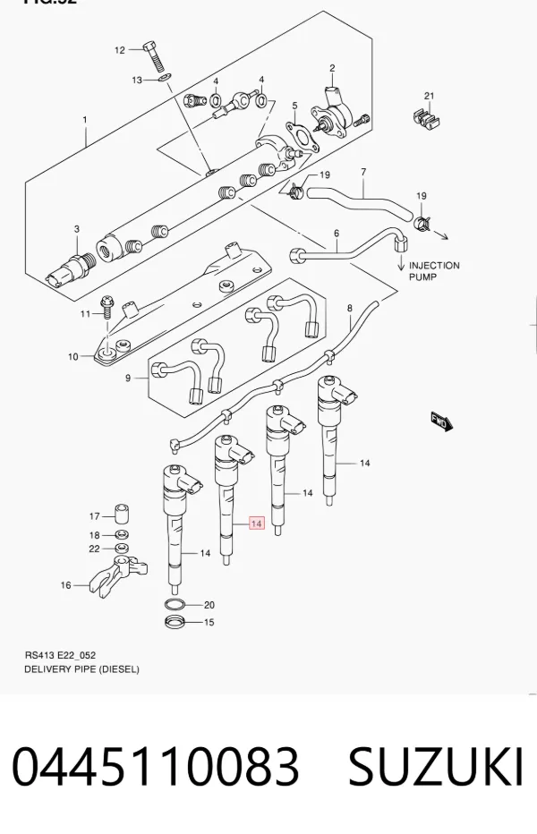 Топливные форсунки 0445110083 Suzuki