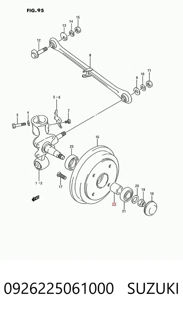 Подшипник задней ступицы 0926225061000 Suzuki