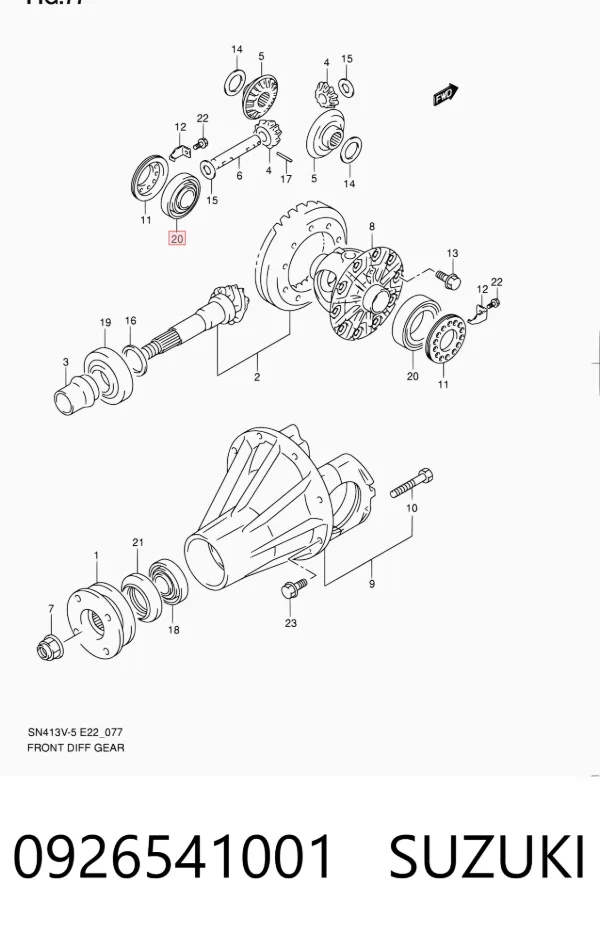 Подшипник ступицы 0926541001 Suzuki
