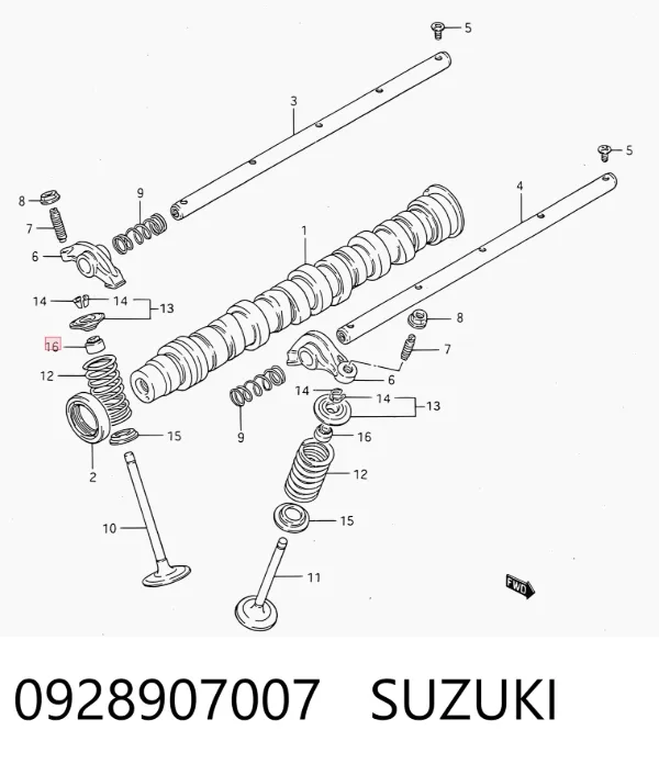 Маслосъемный сальник выпускного клапана 0928907007 Subaru