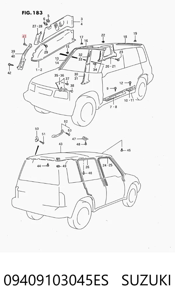 Лобовое стекло 09409103045ES Suzuki