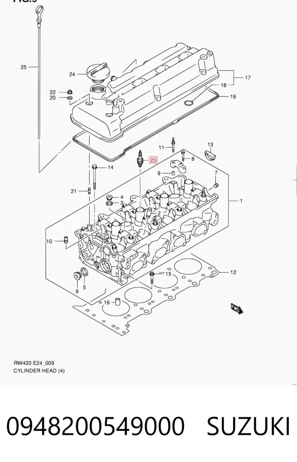 Свечи зажигания 0948200549000 Suzuki