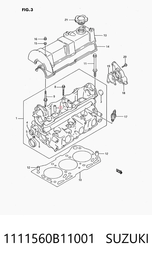 Направляющая клапана 1111560B11001 Suzuki