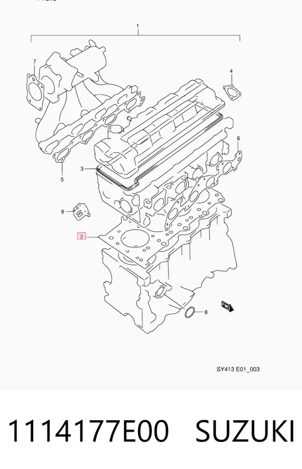Прокладка ГБЦ 1114177E00 Suzuki